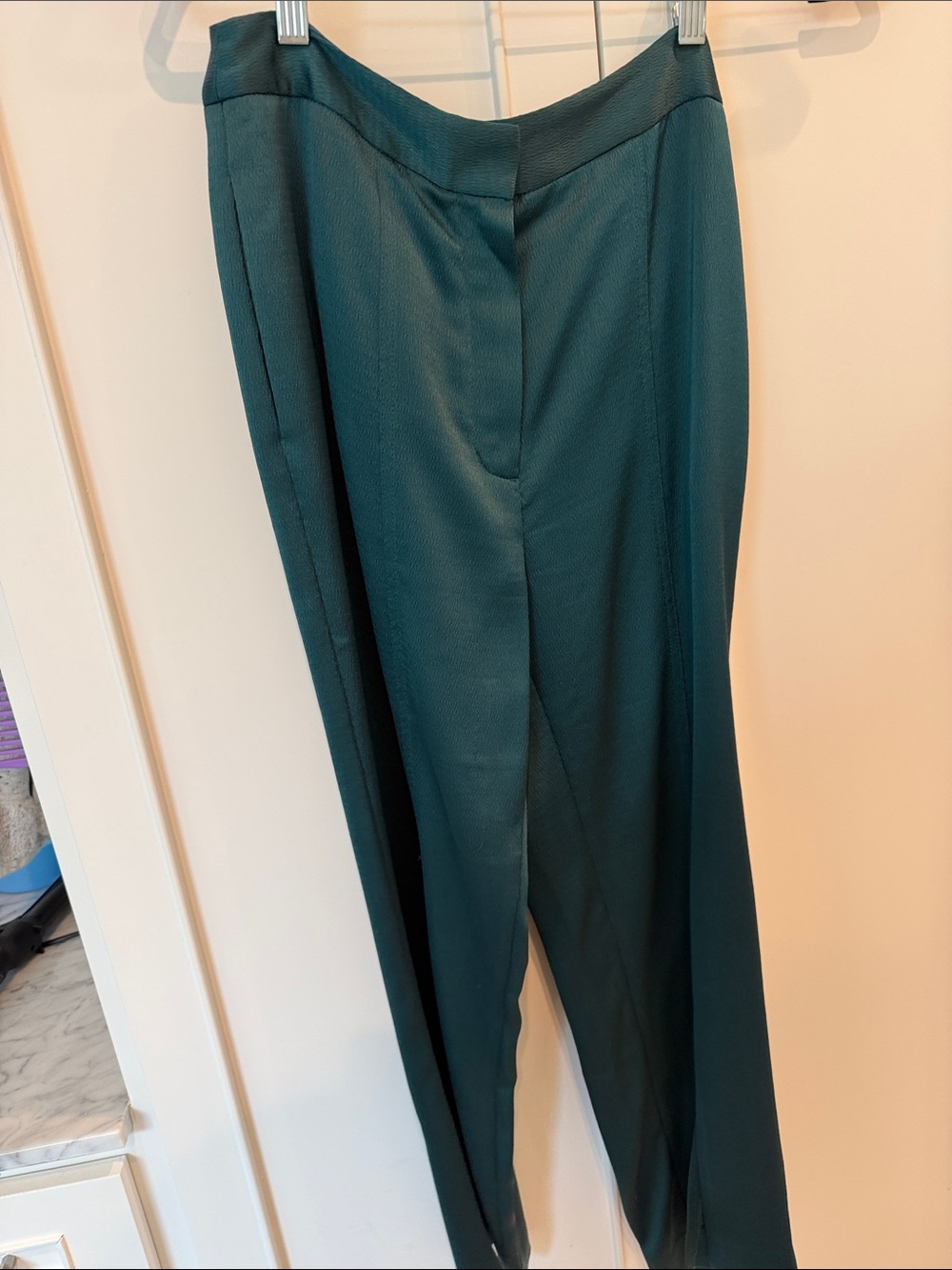 Silky Emerald Green Dress Pants